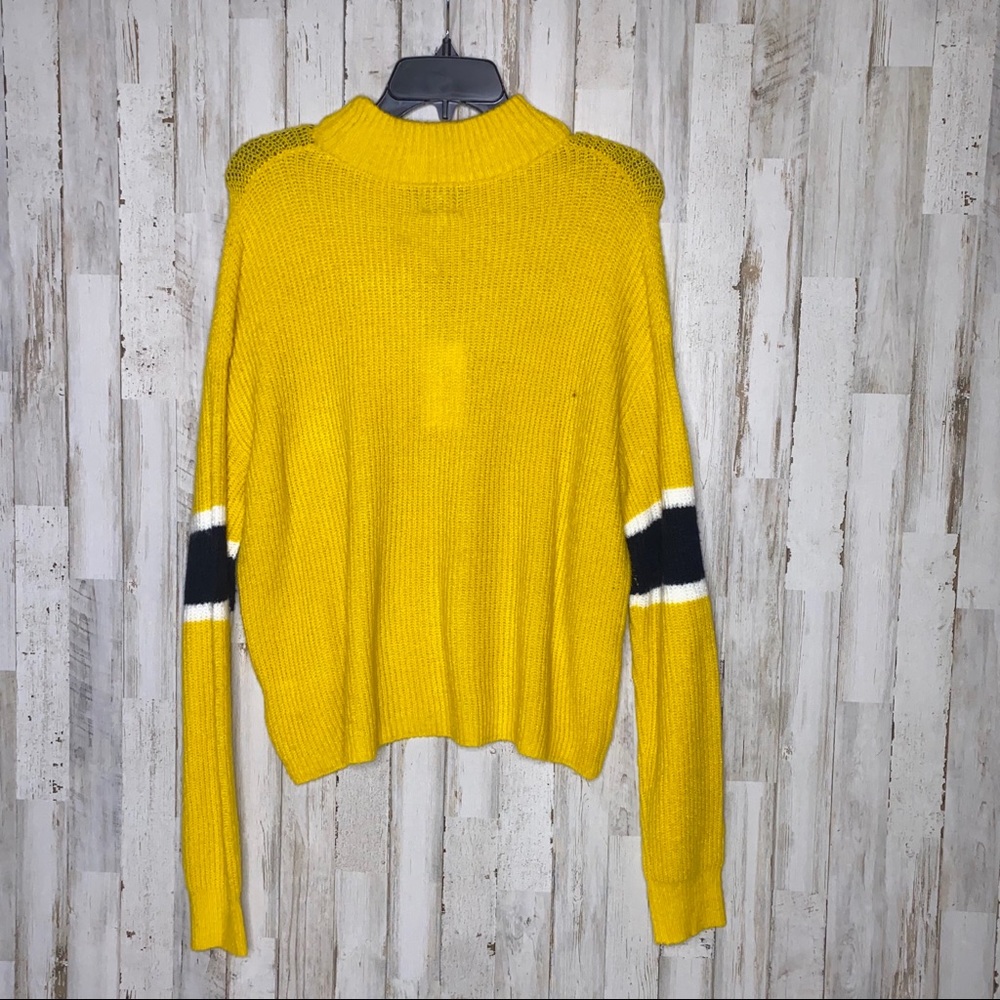 John & Jenn Varsity Stripe Mock Pullover Sweater - Picture 3 of 5
